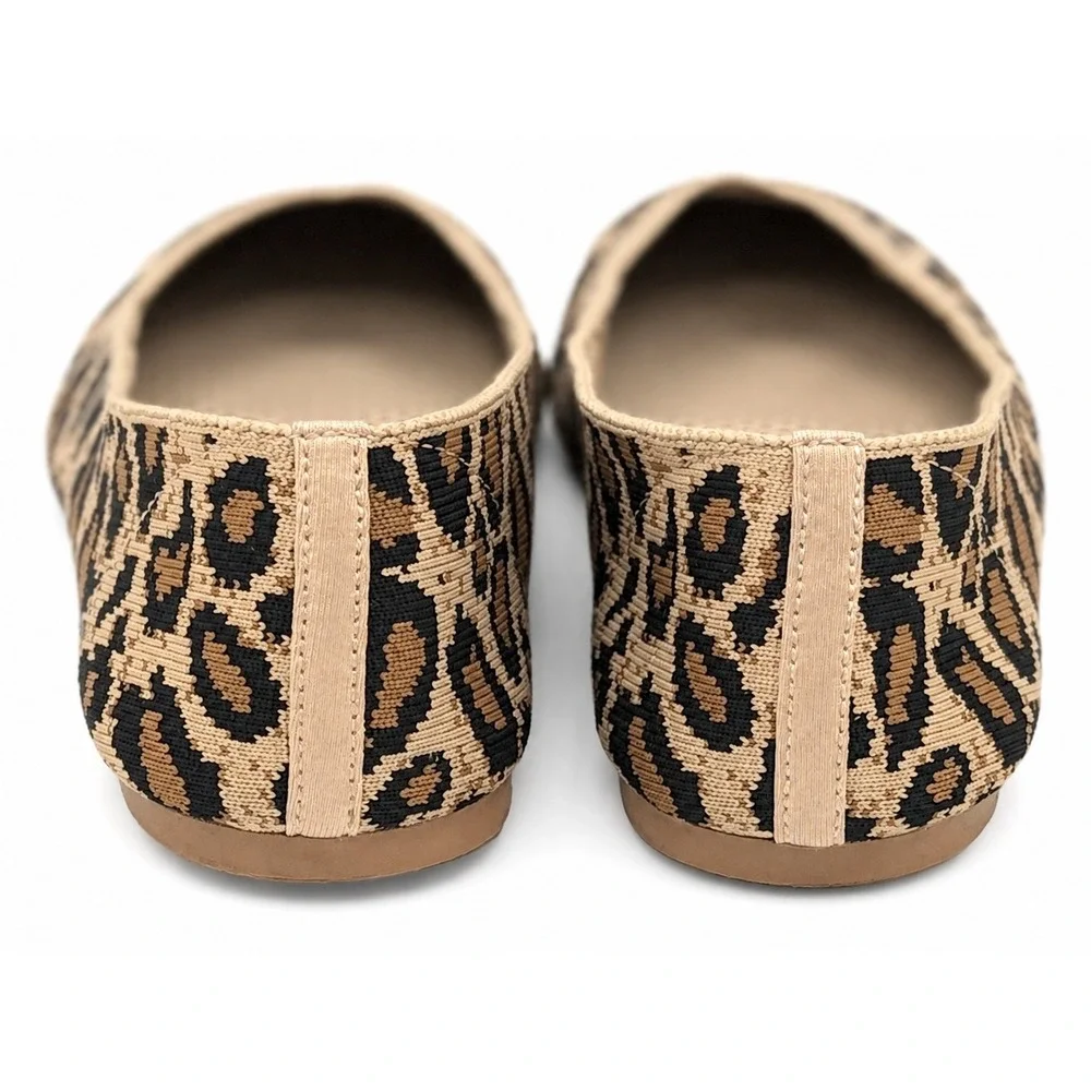 Skechers Cleo Claw-Some Women's Size 7 Leopard Print Slip-On Ballet Flats 44886